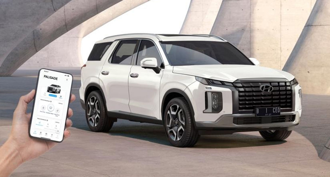 Hyundai Palisade yang terhubung dengan aplikasi BlueLink